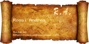 Rossi Andrea névjegykártya